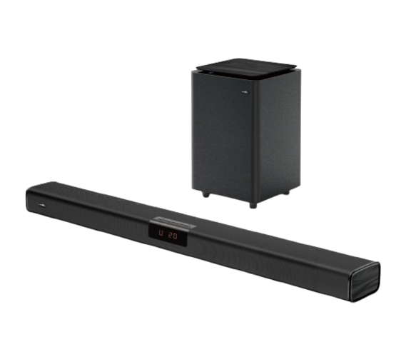 Caixa de Som X08: Som Imersivo 2.1 de 100W, Conectividade Bluetooth, Entrada USB e Design Elegante para uma Experiência