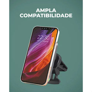 Suporte Veicular UNIVERSAL DE CARRO PARA CELULAR SAÍDA DE AR E CARREGADOR VEICULAR SEM FIO MAGNÉTICO
