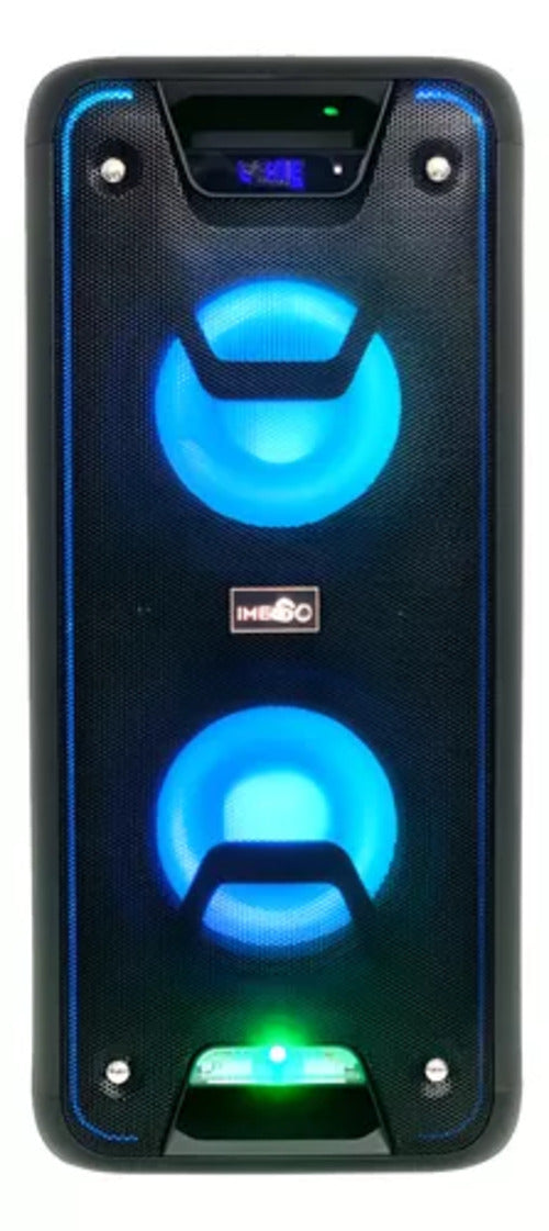 Caixa de Som Bluetooth X62: 80W HiFi com Bluetooth 5.3, Luzes RGB, Controle Remoto e Entradas para Microfone e Guitarra