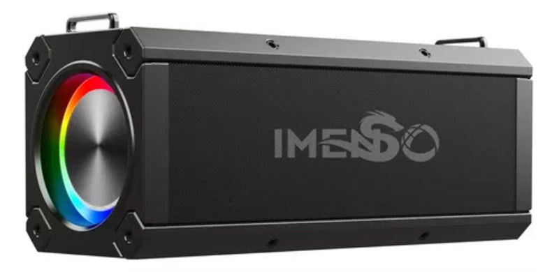 Caixa de Som Portátil X51: 120W, Bluetooth 5.0, 2 microfones sem fio, karaokê, TWS, LED RGB e bateria de 16.000mAh
