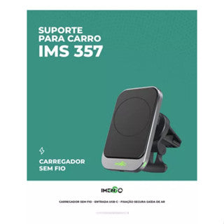 Suporte Veicular UNIVERSAL DE CARRO PARA CELULAR SAÍDA DE AR E CARREGADOR VEICULAR SEM FIO MAGNÉTICO