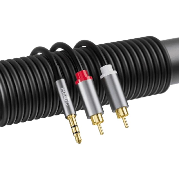 Cabo Auxiliar IMS-AU187 Conexão RCA Estéreo P2 3.5mm 1m para Áudio Imersivo e Sem Interferências