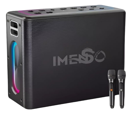 Caixa de Som Bluetooth X32: 120W com Microfones Sem Fio, IPX4, Luzes RGB e Conexão TWS. Ideal para festas e karaokê!