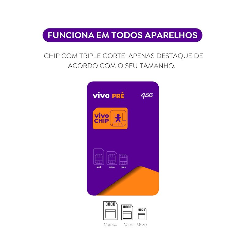 Cartão SIM - Chip da Operadora Vivo