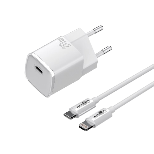 Carregador  Entrada e Saída Tipo C para Android e Iphone