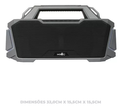 Caixa de Som Bluetooth X64: Portátil 120W com Bluetooth 5.3, Luzes RGB, Modo Karaokê, Power Bank e Graves Potentes