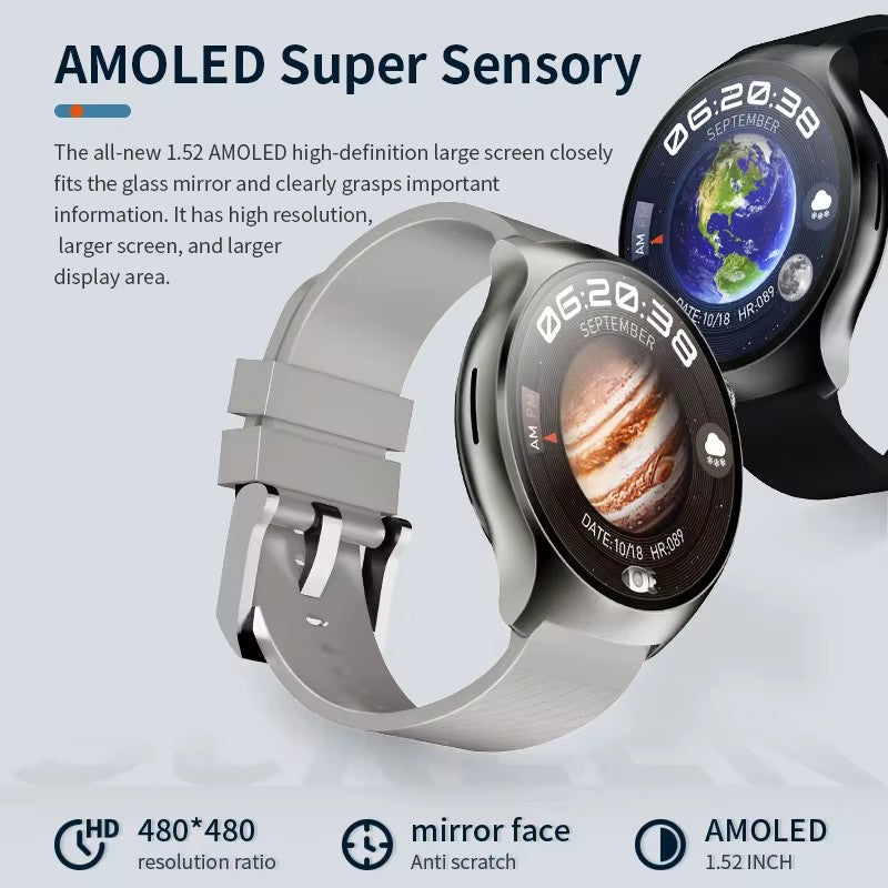 Relógio Smartwatch mini Amoled HD NFC Frequência Cardíaca