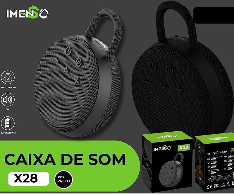 IMENSO CAIXA DE SOM X28 - Bluetooth - Subwoofer