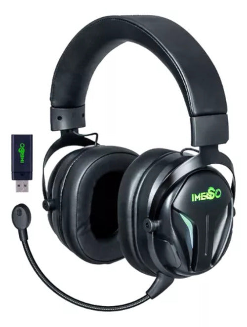 Headset Gamer Sem Fio IMS-892 Áudio Imersivo Microfones de Formação de Feixe e 18h de Bateria para Jogos Sem Interrupção