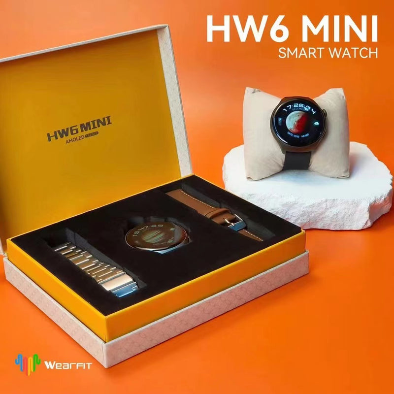 Relógio Smartwatch mini Amoled HD NFC Frequência Cardíaca
