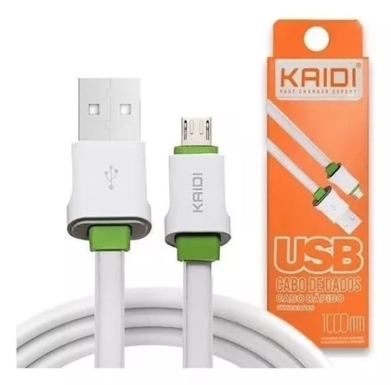 Cabo USB de Dados Kaidi Tipo V8 - Micro USB - 1m