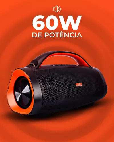 Caixa de Som Bluetooth X11: 150W, Compacta, Impermeável IPX6, Bateria de 10.400mAh, Entrada USB e Cartão de Memória