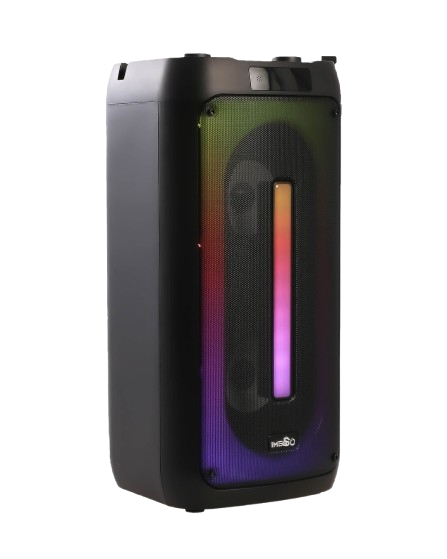 Caixa de Som Bluetooth X45N: 20W com Luzes RGB, Bateria 4500mAh (5.5h) e 2 Microfones Sem Fio para Festas de Karaokê!