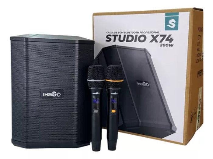 Caixa De Som Profissional Imenso X74 Interface/2mic-s/fio