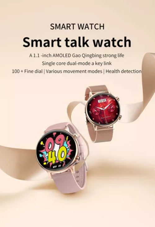 Smartwatch IMENSO IMS-758: Elegância, Tela HD AMOLED 1.1”, Monitoramento Cardíaco e Assistente de Voz