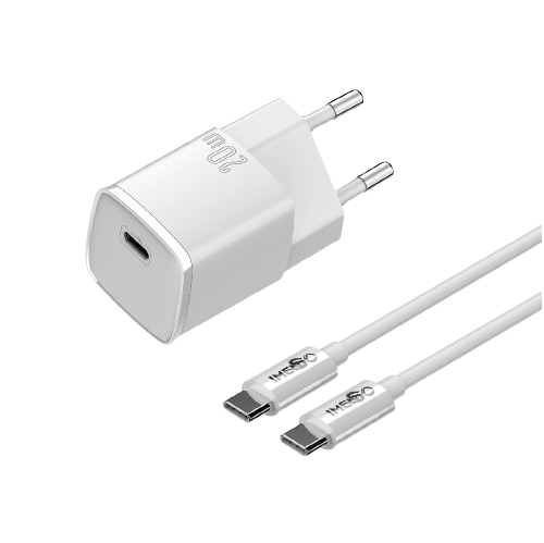 Carregador  Entrada e Saída Tipo C para Android e Iphone