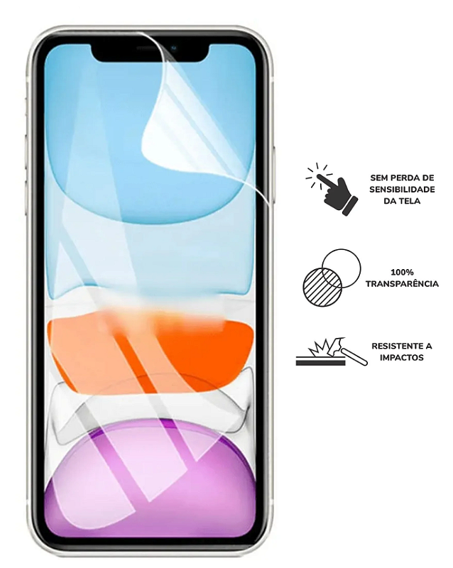 Pelicula de Hidrogel Transparente Flexível TPU  Para Tela De Celular