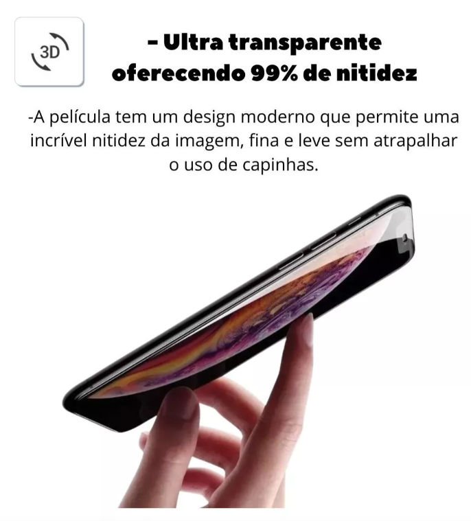Película De Vidro 3d Para iPhone